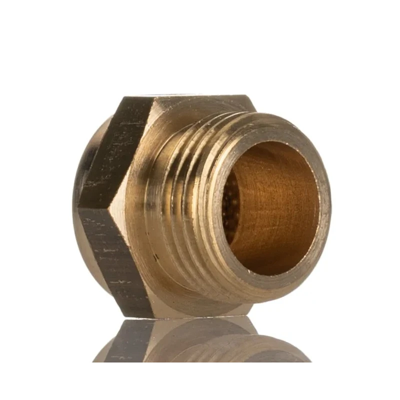 RS PRO Brass Pneumatic Silencer 3/8 in Threaded G Male 12 bar Pressure Noise Reduction 85dB 19mm Length 176-2281