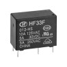 Hongfa Europe GMBH PCB Power Relay, 12V DC Coil Voltage, 10A Switching Current, SPST Contact Configuration HF33F/012-HSL3F