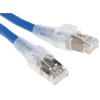 Belden Shielded Screened Cat6a Ethernet Cable Low Smoke Zero Halogen Jacket Blue, 3 m, 72V DC Voltage CAE4106003M