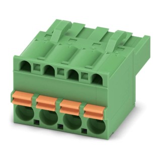 Phoenix Contact FKCT 2.5/4-ST-5.08 Series Pluggable Terminal Block 4-Contact 5.08 mm Pitch 12A 630V Green 1902136