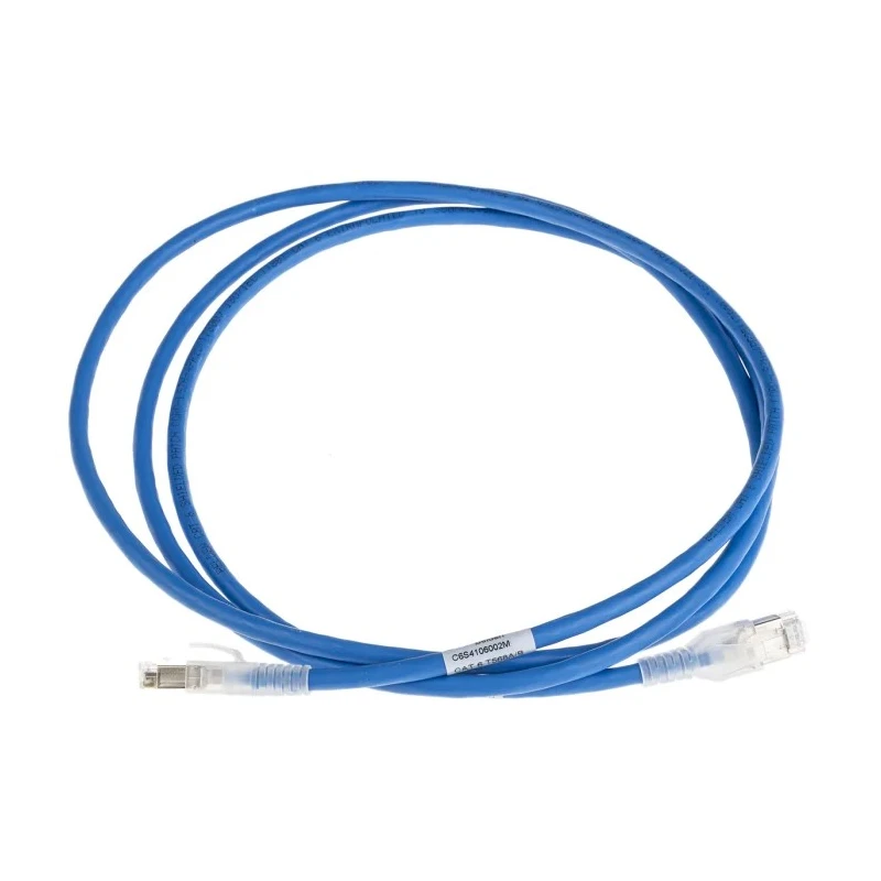 Belden Cat6 Shielded Screened Ethernet Cable Low Smoke Zero Halogen Jacket 2m Blue C6S4106002M
