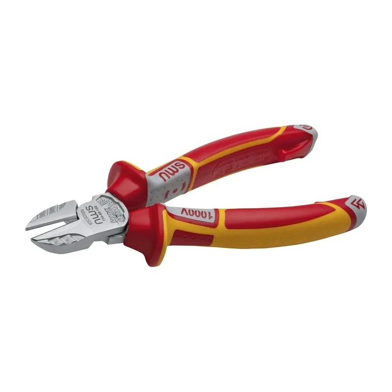 NWS VDE/1000V Approved ESD Safe Side Cutter Steel Jaw Bi-Metal Handle 180mm N134-49-VDE-180-SB