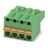 Phoenix Contact FKCT 2.5/4-ST-5.08 Series Pluggable Terminal Block, 4-Contact, 5.08 mm Pitch, 12 A Current, Green 1902136