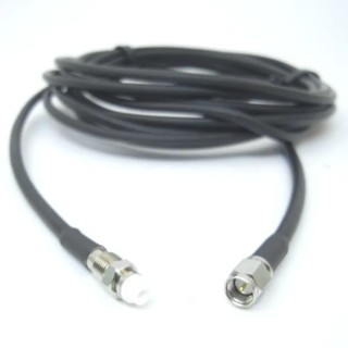 Siretta ASM Series RG58 3 m Coaxial Cable 50 Ω, Black, Terminated 