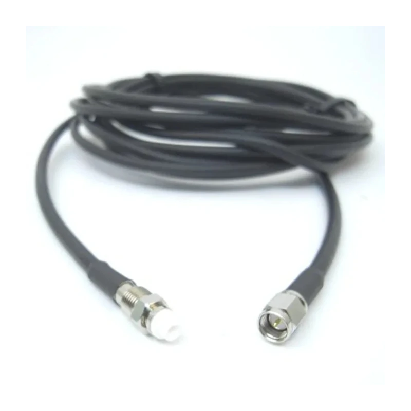 Siretta ASM Series RG58 3 m Coaxial Cable 50 Ω, Black, Terminated 