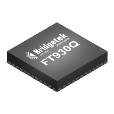 Bridgetek 32 bit FT32B FT93 Microcontroller, 100 MHz, 128kB FLASH, 68-Pin QFN FT930Q-T