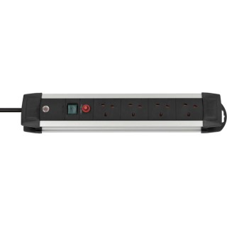 brennenstuhl Premium-Alu-Line FB 3 m 4 Socket Type G Extension Lead Kit 250V ac IP20 1391003644