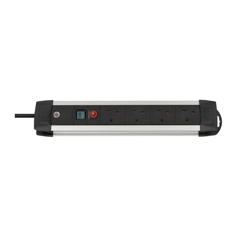 brennenstuhl Premium-Alu-Line FB 3 m 4 Socket Type G Extension Lead Kit 250V ac IP20 1391003644