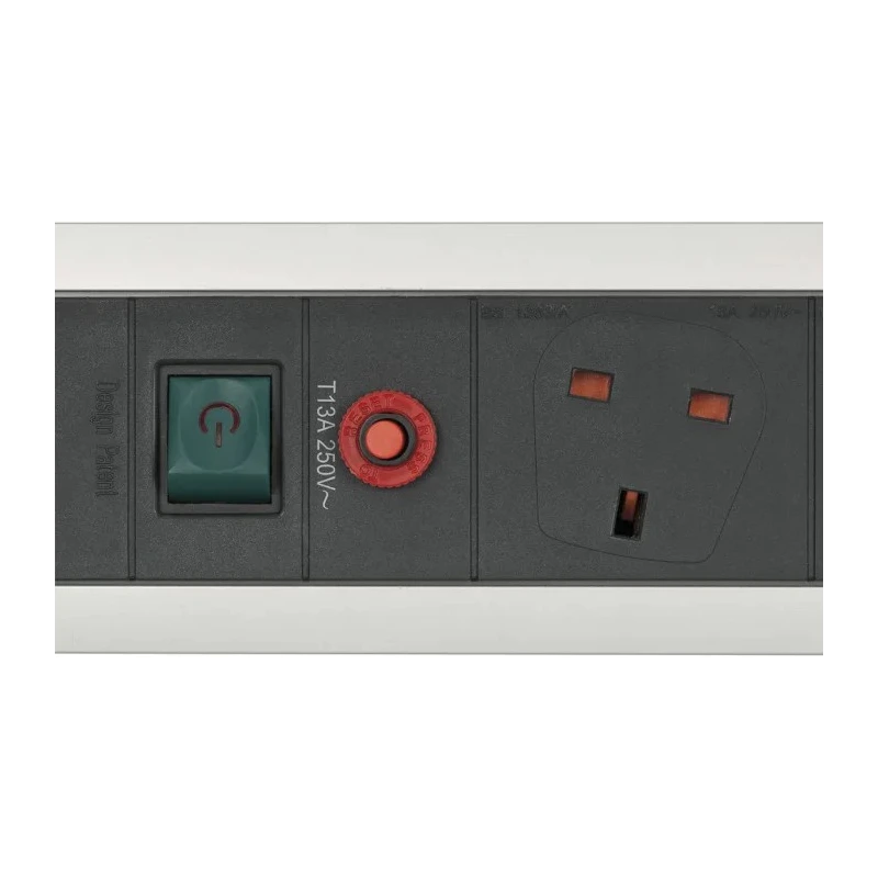 brennenstuhl Premium-Alu-Line FB 3 m 4 Socket Type G Extension Lead Kit 250V ac IP20 1391003644