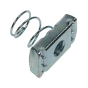RS PRO Channel Nut M12 Steel Zinc Plated Nickel Chrome Black Finish 176-6932