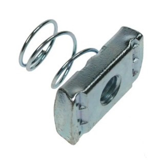 RS PRO Channel Nut M12 Steel Zinc Plated Nickel Chrome Black Finish 176-6932