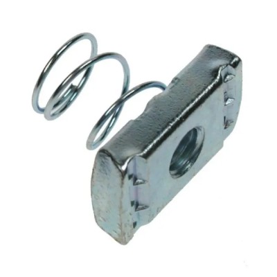 RS PRO Channel Nut M12 Steel Zinc Plated Nickel Chrome Black Finish 176-6932