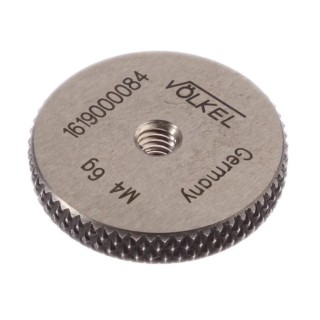 Volkel M4 x 0.7 Ring Ring Gauge, Metric 0.7 mm Pitch Diameter, 6g Tolerance, Tapered Thread Gauge 16190