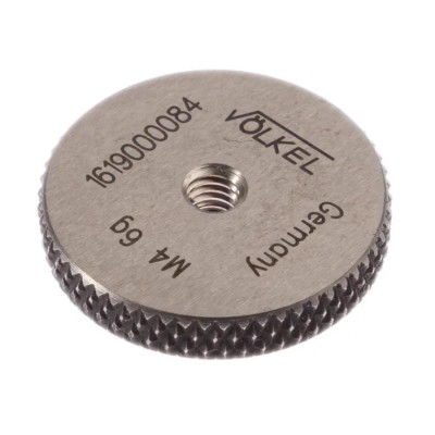 Volkel M4 x 0.7 Ring Ring Gauge, Metric 0.7 mm Pitch Diameter, 6g Tolerance, Tapered Thread Gauge 16190