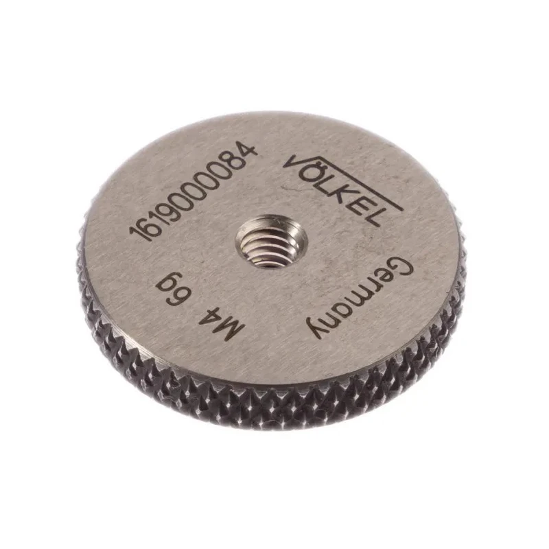 Volkel M4 x 0.7 Ring Ring Gauge, Metric 0.7 mm Pitch Diameter, 6g Tolerance, Tapered Thread Gauge 16190