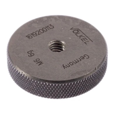 Volkel M6 x 1 Ring Gauge, Metric Tapered Thread, 1 mm Pitch Diameter 16192