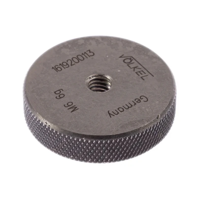 Volkel M6 x 1 Ring Gauge, Metric Tapered Thread, 1 mm Pitch Diameter 16192