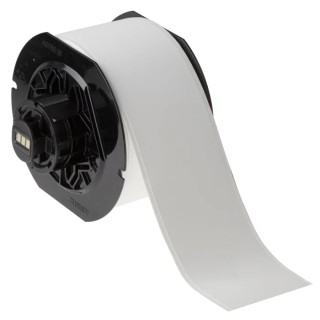 Brady White Label Roll, 57.5 mm Width, Permanent Acrylic Adhesive, Polyester Material, B30C-2250-855-WT