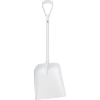 Vikan Square Shovel Blade Width 345 mm, Handle Length 1150 mm Polypropylene White 56235