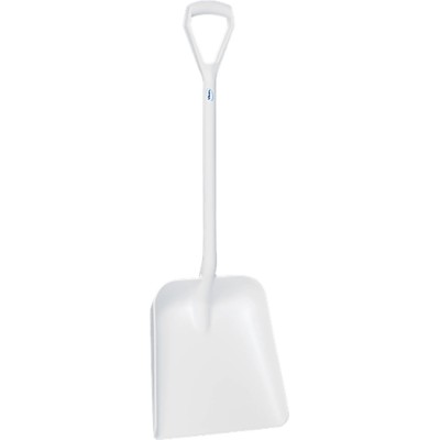 Vikan Square Shovel Blade Width 345 mm, Handle Length 1150 mm Polypropylene White 56235