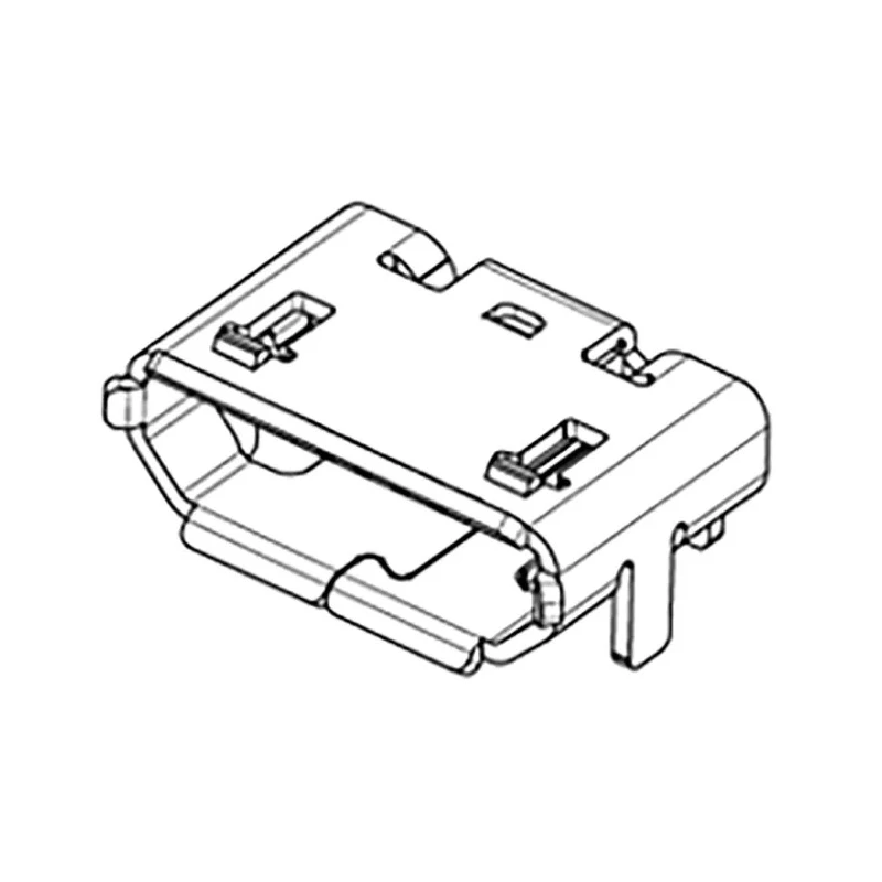 Molex Right Angle Surface Mount Female 1 Port USB Type B USB Connector USB 2.0 105017-1001