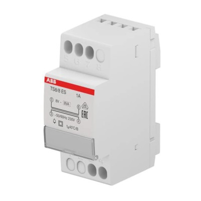ABB 8 W Bell Transformer, 230 V Primary Voltage, 24 V Secondary Voltage, DIN Rail Mount 2CSM228675R0812 TS8/24