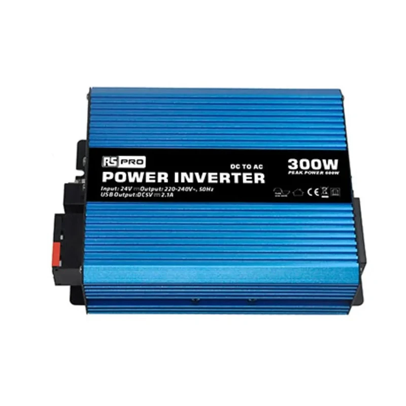 RS PRO Power Inverter Chassis Mount 300W 24V DC Input 230V AC Output 179-3326
