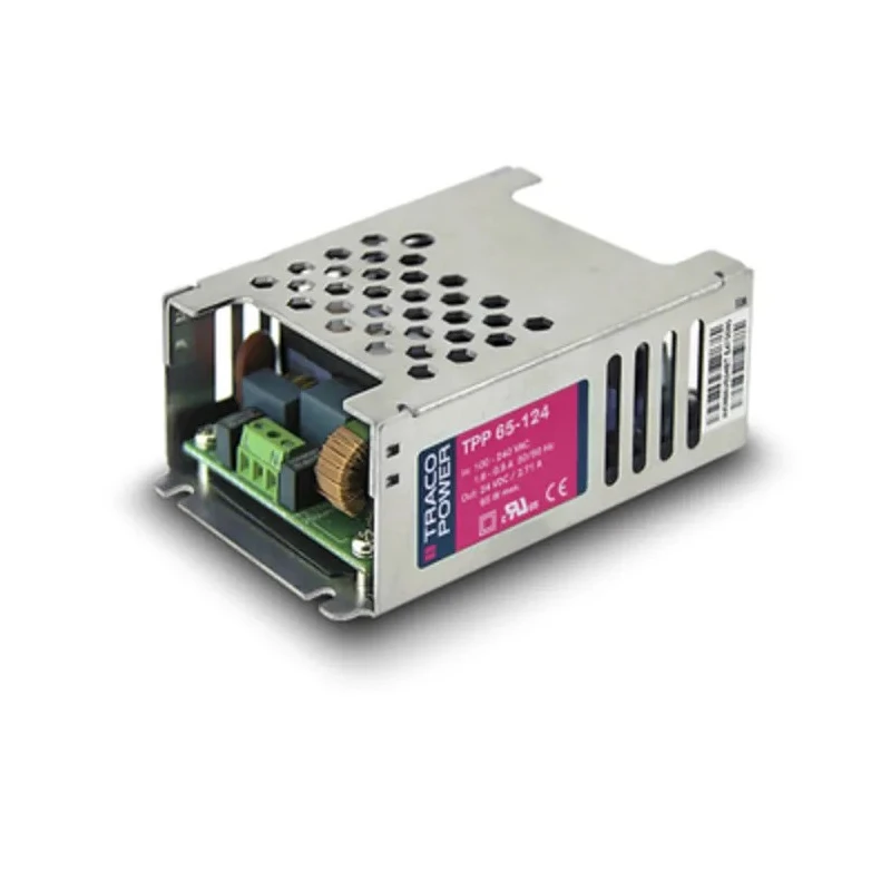 TRACOPOWER Switching Power Supply 24V DC 65W 85-264V AC Chassis Mount TPP 65-124A-J