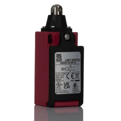 RS PRO Roller Plunger Limit Switch, 1 NO/1 NC, IP67, Glass Reinforced Plastic Housing, 600V AC, 10A IP67