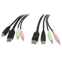 StarTech.com KVM Cable Male USB Type A to Male 3.5 mm Stereo Jack x 2 1.8m DP4N1USB6