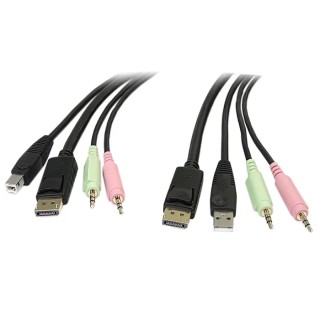 StarTech.com KVM Cable Male USB Type A to Male 3.5 mm Stereo Jack x 2 1.8m DP4N1USB6