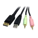 StarTech.com KVM Cable Male USB Type A to Male 3.5 mm Stereo Jack x 2 1.8m DP4N1USB6
