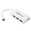 RS PRO 4 Port USB 3.0 USB Hub, USB Powered, Compact 75mm x 40mm x 13mm HB30C3A1CFBW