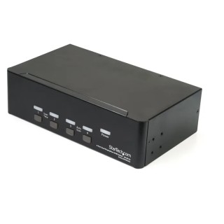 StarTech.com 4 Port Dual Display USB DisplayPort KVM Switch 3.5 mm Stereo Audio 3840 x 2160 Pixel Maximum SV431DPDDUA2
