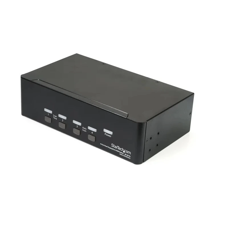 StarTech.com 4 Port Dual Display USB DisplayPort KVM Switch 3.5 mm Stereo Audio 3840 x 2160 Pixel Maximum SV431DPDDUA2
