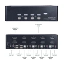 StarTech.com 4 Port Dual Display USB DisplayPort KVM Switch 3.5 mm Stereo Audio 3840 x 2160 Pixel Maximum SV431DPDDUA2