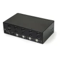 StarTech.com 4 Port Dual Display USB DisplayPort KVM Switch 3.5 mm Stereo Audio 3840 x 2160 Pixel Maximum SV431DPDDUA2