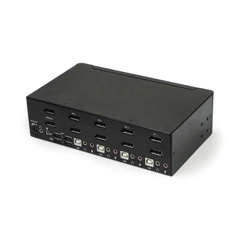 StarTech.com 4 Port Dual Display USB DisplayPort KVM Switch 3.5 mm Stereo Audio 3840 x 2160 Pixel Maximum SV431DPDDUA2