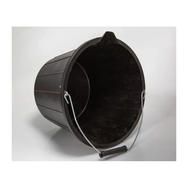 RS PRO 14L Heavy Duty Plastic Black Round Bucket with Handle 178-7642
