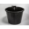 RS PRO 14L Heavy Duty Plastic Black Round Bucket with Handle 178-7642