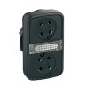 Schneider Electric ZB5 Series Black Momentary Push Button Head 22mm Cutout Plastic IP66 IP67 IP69K ZB5AW7A9