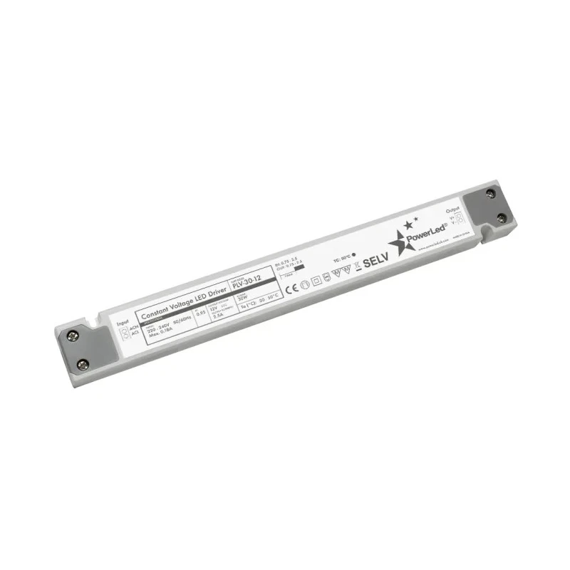 PowerLED IP20 1 Output LED Driver 24V 30W 170mA AC-DC Enclosed Screw Mount 