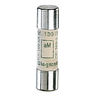 Legrand 2A Ceramic Cartridge Fuse, 10 x 38 mm, 500V AC, Ceramic Body 0 130 02