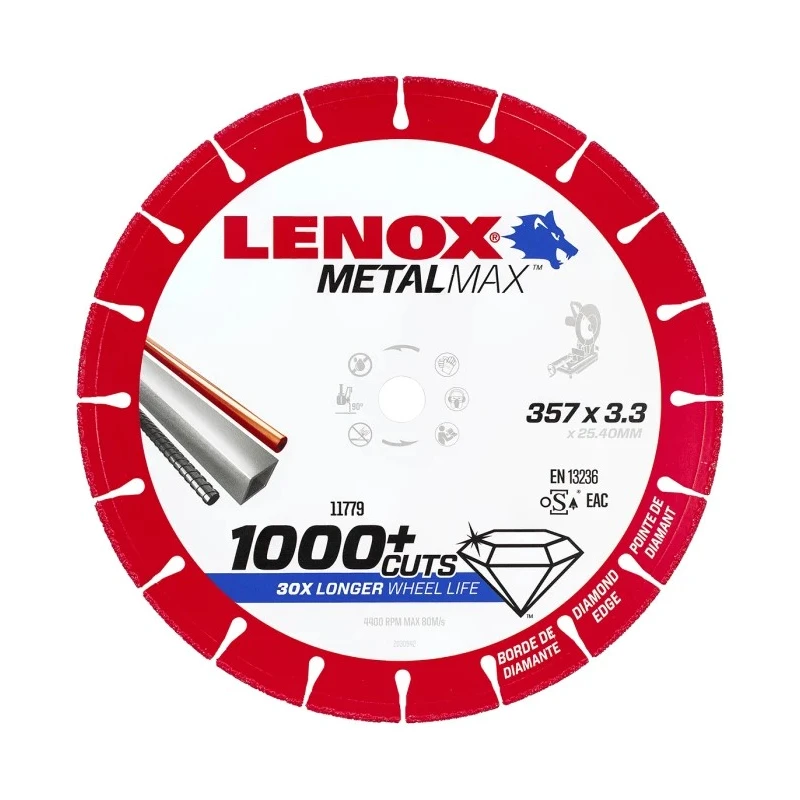 Lenox Aluminium Oxide Abrasive Disc Cutting Disc 357 mm Medium Grade P80 Grit 2030942