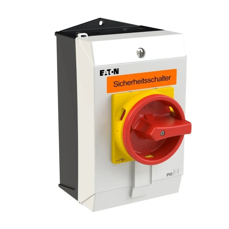 Eaton 3-Pole Surface Mount Isolator Switch IP65, 32A, 15 kW, Red Handle, Model 