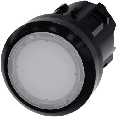 Siemens SIRIUS ACT 3SU10 Series White Latching Push Button Head, 22 mm Cutout, IP66, IP67, IP69K 3SU1001-0AA60-0AA0