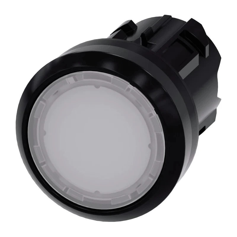 Siemens SIRIUS ACT 3SU10 Series White Latching Push Button Head, 22 mm Cutout, IP66, IP67, IP69K 3SU1001-0AA60-0AA0