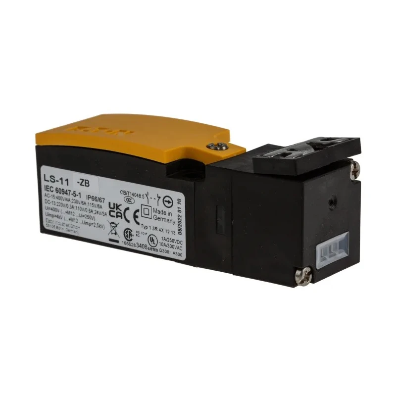 Eaton LS4 ZB Safety Interlock Switch with Actuator Included, Plastic Housing, Spring Lock, IP65/IP66, 2 106819 LS-11-ZB
