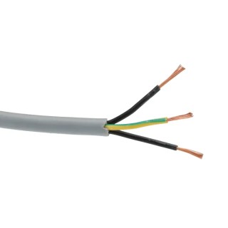 Alpha Wire Pro-Met Control Cable, 3 Cores 0.5mm² 22 AWG Unscreened Grey Polyvinyl Chloride Sheath 50m 470035YY GE321