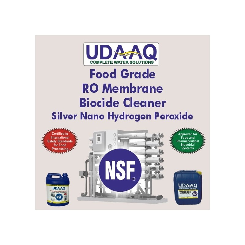 Aquasol Membrane Biocide Cleaner Nano Silver Hydrogen Peraoxide Based Biocide WTROB800